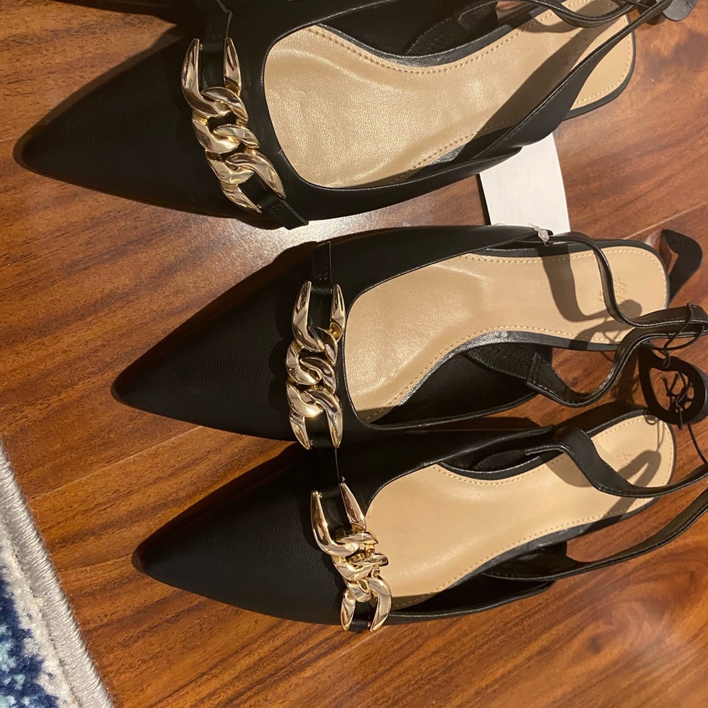 Brand new! Black chain sandals